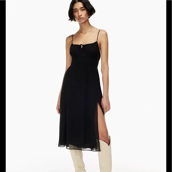 midi party dresses for women with sleeves Semi-Formal Midi Party Dress with Short Sleeves Black / 12